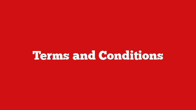 Terms and Conditions